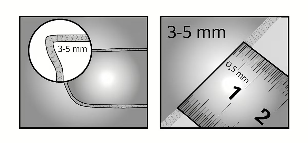 Beli umivalnik na ploščo Triomini Slim 38,5 x 38,5 cm iz tankostenske keramike