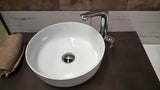Bel umivalnik na ploščo SIKO Triomini Slim iz tanke keramike 38,5 x 38,5 cm brez preliva