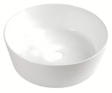 Beli umivalnik na ploščo Triomini Slim 40x40 cm iz tankostenske keramike z nežno valovitimi robovi