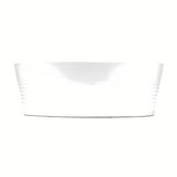 Beli umivalnik na ploščo Triomini Slim 40x40 cm iz tankostenske keramike z nežno valovitimi robovi