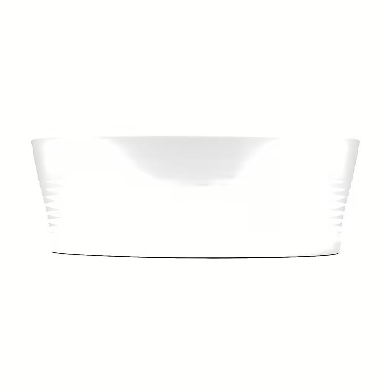 Beli umivalnik na ploščo Triomini Slim 40x40 cm iz tankostenske keramike z nežno valovitimi robovi