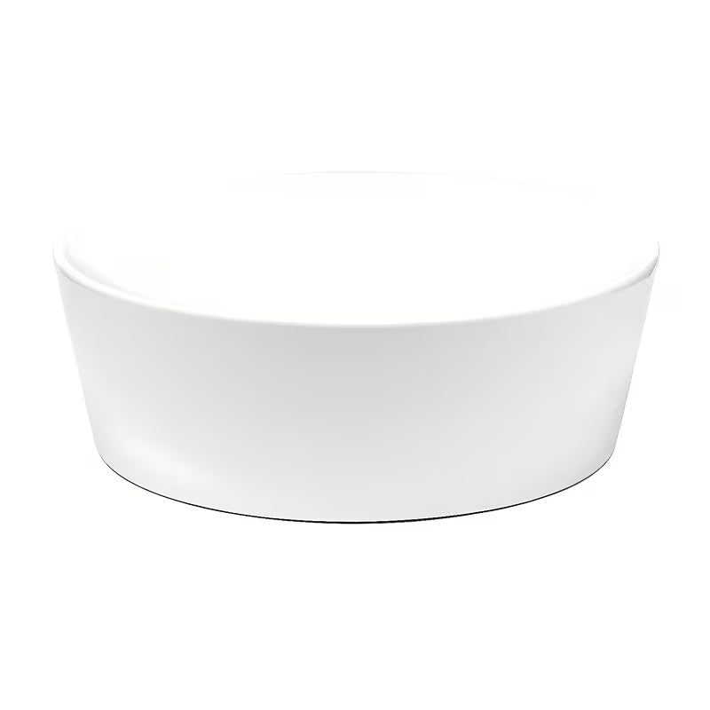 Beli umivalnik na ploščo Triomini Slim 40x40 cm iz tankostenske keramike z nežno valovitimi robovi