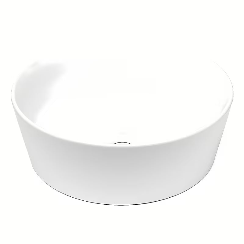 Beli umivalnik na ploščo Triomini Slim 40x40 cm iz tankostenske keramike z nežno valovitimi robovi