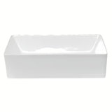 Bel kvadraten umivalnik na ploščo Triomini Slim iz tanke keramike, 55 x 39 cm