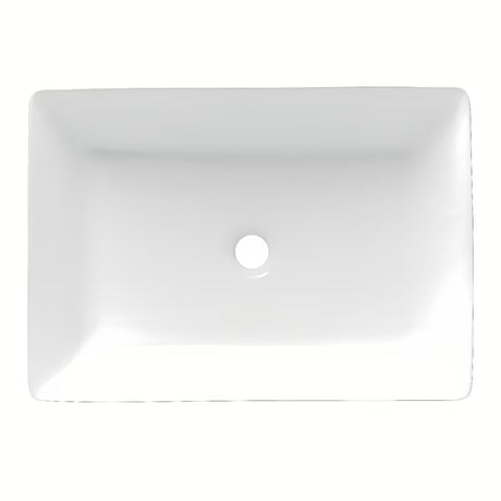 Bel kvadraten umivalnik na ploščo Triomini Slim iz tanke keramike, 55 x 39 cm
