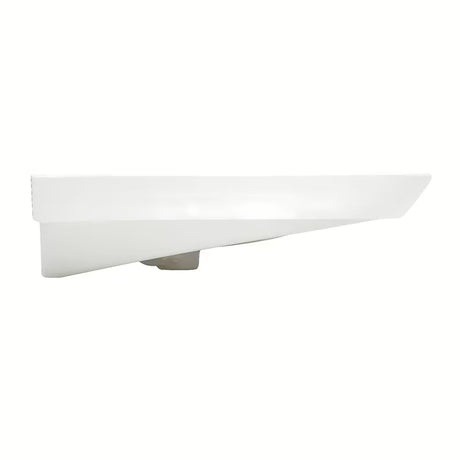 Bel viseče za invalide umivalnik Vitra 65x56 cm iz keramike s prelivom in odprtino pro za armaturo na sredini.