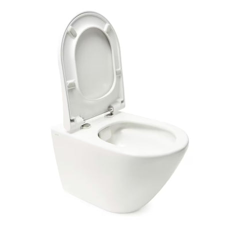 Viseča WC Školjka vitra Integra v beli barvi z Rim-Ex brez splakovalnega kroga in sedežem mehko Zapiranje Soft Close.