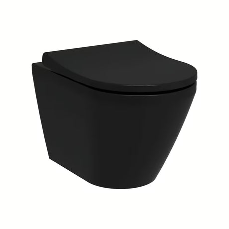 Črna viseča WC školjka vitra Integra s wc desko mehko Zapiranje Soft Close in splakovanjem Rim-Ex