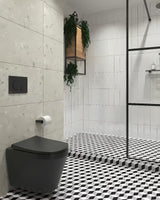 Črna viseča WC školjka vitra Integra s wc desko mehko Zapiranje Soft Close in splakovanjem Rim-Ex