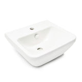 Beli viseče keramični umivalnik vitra Integra 45x40 cm z odprtino pro za armaturo na sredini