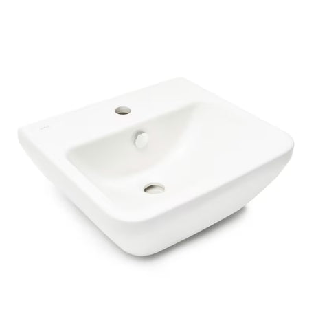 Beli viseče keramični umivalnik vitra Integra 45x40 cm z odprtino pro za armaturo na sredini
