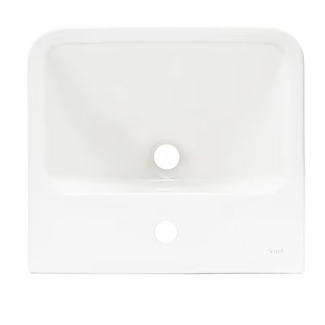 Beli viseče keramični umivalnik vitra Integra 45x40 cm z odprtino pro za armaturo na sredini