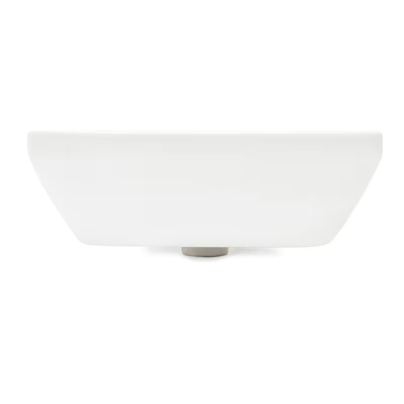 Viseči umivalnik Vitra Integra 50x43 cm z odprtino pro za armaturo na sredini v beli barvi.