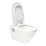 Bel viseča WC školjka vitra Integra brez splakovalnega kroga s tehnologijo Rim-Ex in sedežem mehko Zapiranje Soft Close.