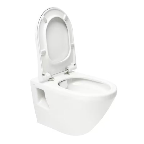 Bel viseča WC školjka vitra Integra brez splakovalnega kroga s tehnologijo Rim-Ex in sedežem mehko Zapiranje Soft Close.