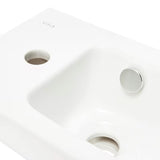 Bel keramični umivalnik Vitra Integra 37x22 cm z odprtino pro za armaturo levo, v sijajni izvedbi
