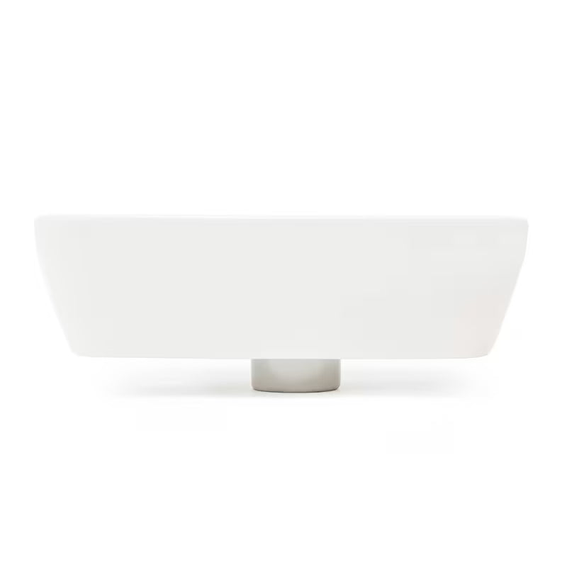 Bel keramični umivalnik Vitra Integra 37x22 cm s prelivom in odprtino pro za armaturo desno