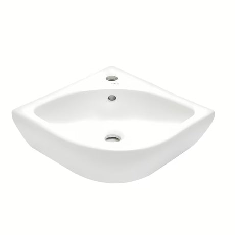 Beli kotno umivalnik vitra Integra 56x40 cm s prelivom in odprtino pro za armaturo na sredini