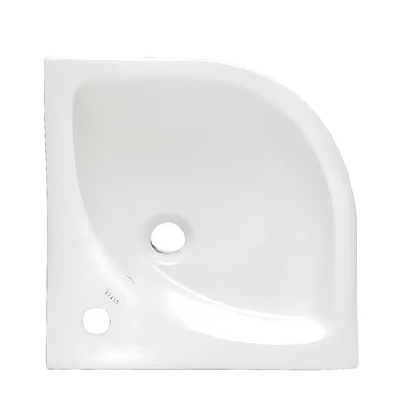 Beli kotno umivalnik vitra Integra 56x40 cm s prelivom in odprtino pro za armaturo na sredini