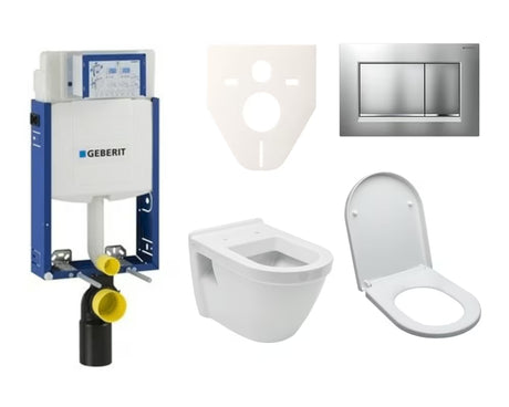 Viseči WC set vitra Integra z modulom za vzidavo in splakovalnikom Geberit pro za sodobno kopalnico