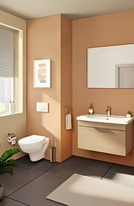 Bijela sjajna upravljačka tipka za ispiranje tipka Vitra Loop O od plastike