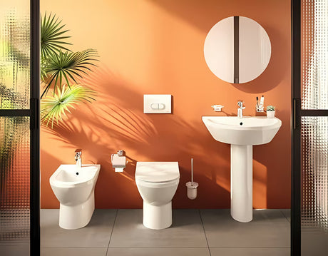 Bijela sjajna upravljačka tipka za ispiranje tipka Vitra Loop O od plastike