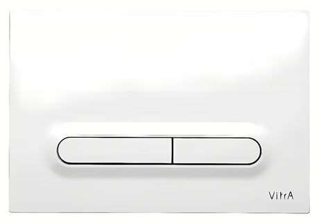 Tipka za ispiranje aktivirna tipka vitra Loop T u sjajnoj bijeloj izvedbi s ovalnim tipkama