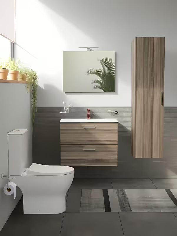 Koupalniški sestav Vitra Mia 59 x 39,5 cm u dekoru cordoba s ormarićem, umivaonikom, ogledalom i LED rasvjetom