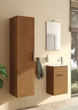 Kompaktni koupalniški sestav Vitra Mia 39x28 cm v dekorju zlati hrast z omarico, umivalnikom in ogledalom
