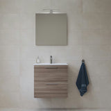 Koupalniški sestav Vitra Mia 59 x 39,5 cm v dekorju cordoba z omarico, umivalnikom, ogledalom in LED osvetlitvijo