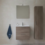 Koupalniški sestav Vitra Mia 59 x 39,5 cm v dekorju cordoba z omarico, umivalnikom, ogledalom in LED osvetlitvijo