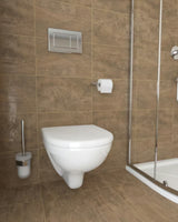Viseča WC Školjka Vitra Normus v beli barvi brez splakovalnega kroga s wc desko mehko Zapiranje Soft Close.