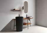Keramični umivalnik na ploščo Vitra Nuo 46,5 x 39,5 cm v barvi clay beige brez odprtine za armaturo.