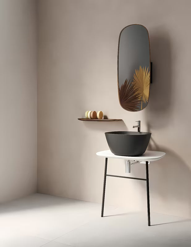 Rotirajuće ogledalo Vitra Plural 37,5 x 90 cm s rubom u dekoru oraha