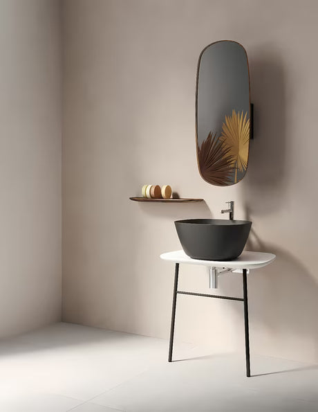 Rotirajuće ogledalo Vitra Plural 37,5 x 90 cm s rubom u dekoru oraha