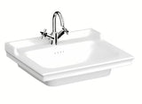 Vitra Ricordi viseče keramični umivalnik bel 65 x 53 cm z odprtino pro za armaturo na sredini