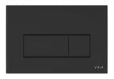Crne mat aktivirna tipka Vitra Root Square pro vodokotlića vitra s mehaničkim dvokoličinskim ispiranjem.
