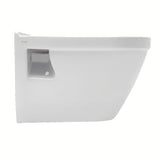 Bijeli viseča WC školjka vitra S50 s vidljivim bočnim pričvršćenjem