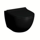 WC deska Vitra Sento v črni mat barvi iz duroplasta z mehko Zapiranje Soft Close in EasyLock