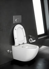 Viseča WC Školjka vitra Shift v beli barvi z bide prho brez splakovalnega kroga