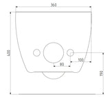 Viseča WC Školjka vitra Shift v beli barvi z bide prho brez splakovalnega kroga