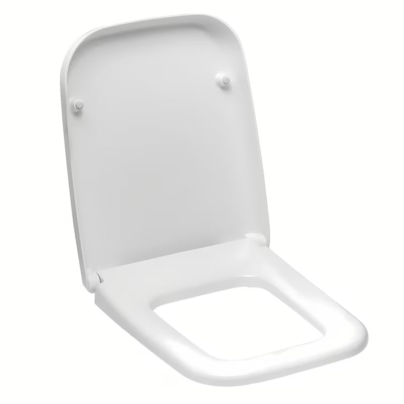 Bel WC deska Vitra Shift iz duroplasta z mehko Zapiranje Soft Close in kovinskimi tečaji s skritim pritrjevanjem.