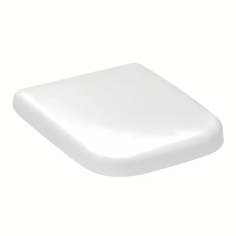 Bel WC deska Vitra Shift iz duroplasta z mehko Zapiranje Soft Close in kovinskimi tečaji s skritim pritrjevanjem.