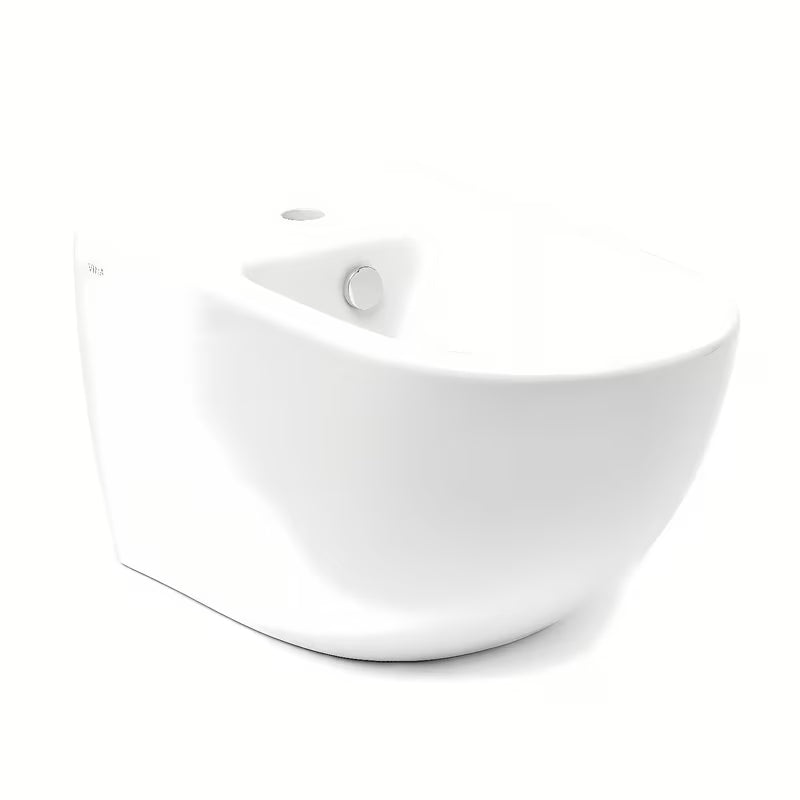 Bijeli viseči bide vitra Shift sa skrivenim pričvršćenjem keramike, bez vidljivih poklopaca i otvora.