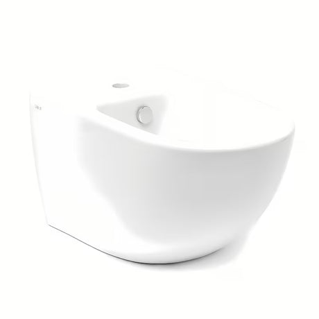 Bijeli viseči bide vitra Shift sa skrivenim pričvršćenjem keramike, bez vidljivih poklopaca i otvora.