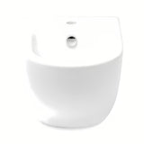 Bijeli viseči bide vitra Shift sa skrivenim pričvršćenjem keramike, bez vidljivih poklopaca i otvora.