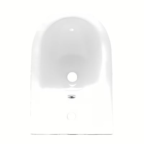 Bijeli viseči bide vitra Shift sa skrivenim pričvršćenjem keramike, bez vidljivih poklopaca i otvora.