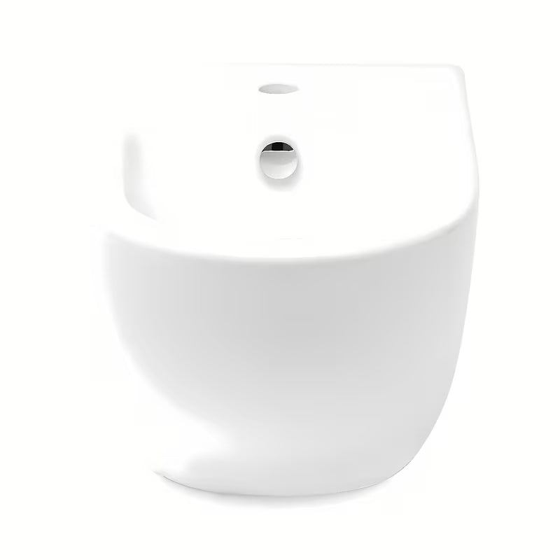 Bijeli viseči bide vitra Shift sa skrivenim pričvršćenjem keramike, bez vidljivih poklopaca i otvora.