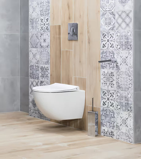 Viseča WC Školjka vitra Shift u bijeloj boji s bide mlaznicom brez splakovalnega kroga