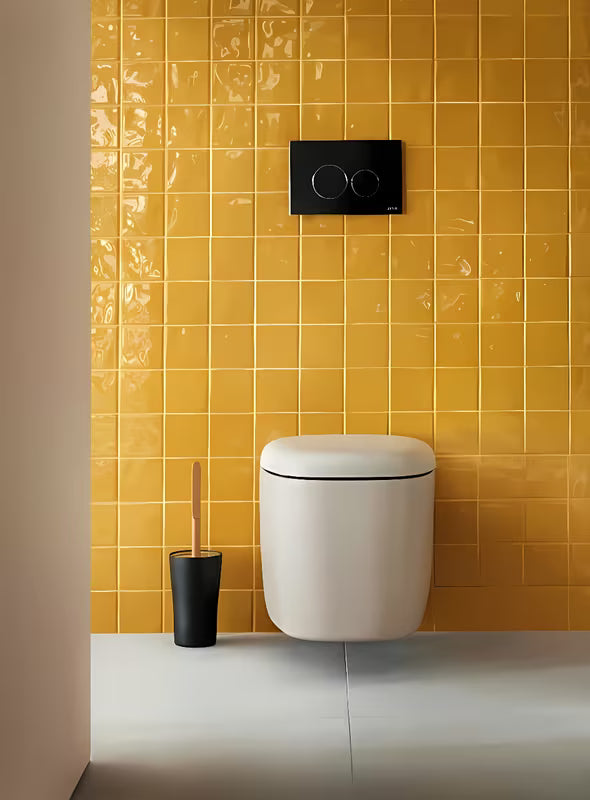 Črni stekleni aktivirna tipka Vitra Vetro z bleščečo pokrivno ploščo pro za podometne module